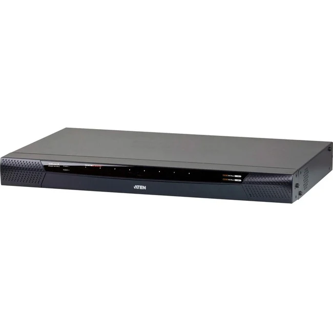 ATEN KN1108VA KVM Over IP Switch-TAA Compliant - 8 Computer(s) - 1 Local User(s) - 1 Remote User(s) - 1920 x 1200 - 14 x Network (RJ-45) - 2 x PS/2 Port - 6 x USB1 x VGA - Desktop, Rack-mountable - 1U