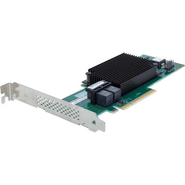 ATTO 8 Internal Port 12Gb/s SAS/SATA to PCIe 4.0 Host Bus Adapter - 12Gb/s SAS - PCI Express 4.0 x8 - Plug-in Card - RAID Supported - 0, 1, 1E, 10 RAID Level - SFF-8643 - 8 Total SAS Port(s) - 8 SAS Port(s) Internal - PC, Mac, Linux
