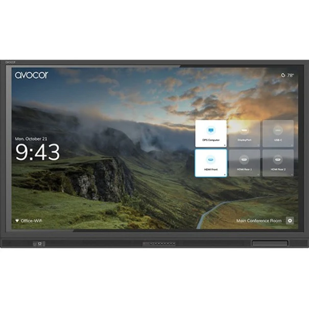 avocor AVE-8630-A Collaboration Display - 86" LCD - Infrared (IrDA) - Touchscreen - 16:9 Aspect Ratio - 3840 x 2160 - Direct LED - 370 Nit - 4,000:1 Contrast Ratio - 2160p - USB - HDMI