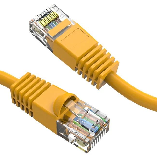 Axiom 75FT CAT6 UTP 550mhz Patch Cable Snagless Molded Boot (Yellow)