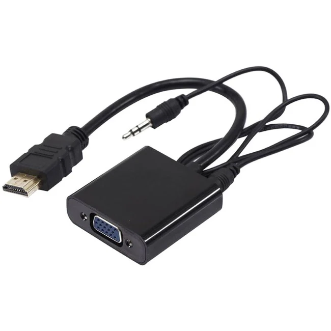 Axiom HDMI Male to VGA Female Adapter with Audio