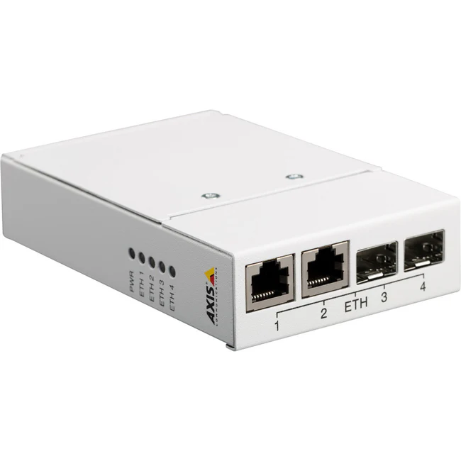 AXIS T8604 Media Converter Switch - 2 x Network (RJ-45) - 10/100Base-TX - 2 x Expansion Slots - 2 x SFP Slots - Rail-mountable - TAA Compliant