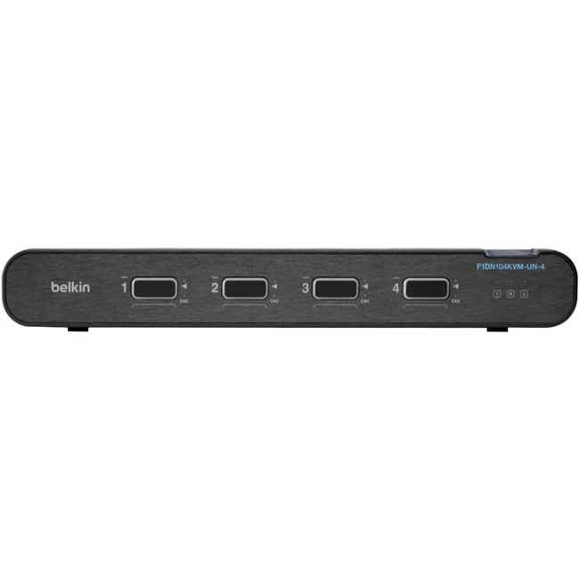 Belkin 2nd Gen Secure KVM Switch, 4-Port Single Head w/ CAC - 4 Computer(s) - 1 Local User(s) - 3840 x 2160 - 11 x USBHDMI - Desktop, Under TableDisplayPort - TAA Compliant