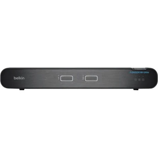Belkin Universal 2nd Gen Secure KVM Switch, 2-Port Dual Head No CAC - 2 Computer(s) - 1 Local User(s) - 3840 x 2160 - 4 x USBHDMI - Desktop, Under TableDisplayPort - TAA Compliant