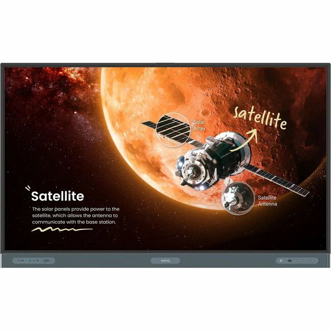 BenQ Board Pro RP7504 Collaboration Display - 75" LCD - ARM Cortex A78 + A55 - 8 GB - Infrared (IrDA) - Touchscreen - 16:9 Aspect Ratio - 3840 x 2160 - Direct LED - 450 Nit - 1,200:1 Contrast Ratio - 2160p - USB - HDMI - VGA - Android 13