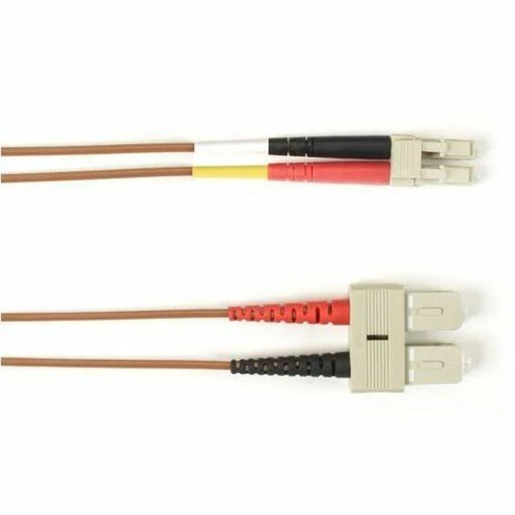 Black Box 15-m, SC-LC, 62.5-Micron, Multimode, PVC, Brown Fiber Optic Cable