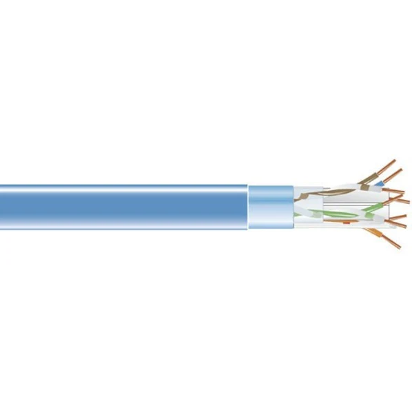 Black Box CAT6 400-MHz Solid Bulk Cable F/UTP CMP Plenum BL 1000FT Spool
