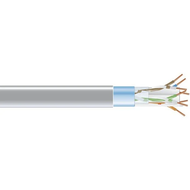 Black Box CAT6 400-MHz Solid Bulk Cable F/UTP CMP Plenum GY 1000FT Spool