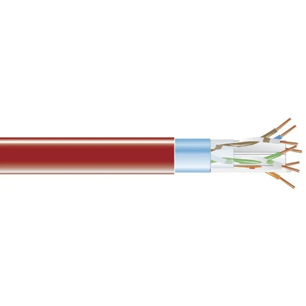 Black Box CAT6 400-MHz Solid Bulk Cable F/UTP CMP Plenum RD 1000FT Spool