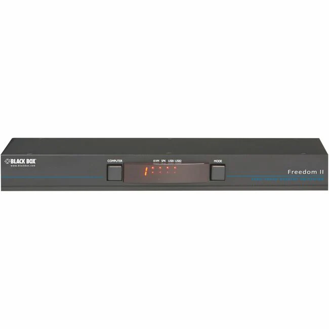 Black Box KM Switch with Glide & Switch Mouse Switching - 4 Computer(s) - 1 Local User(s) - 2 x Network (RJ-45) - 2 x PS/2 Port - 9 x USB
