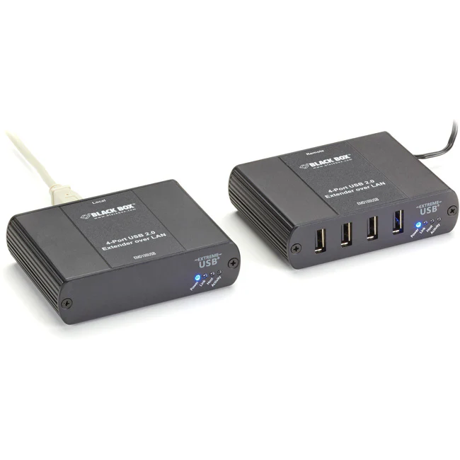 Black Box KVM-over-IP Switchable Extender Kit - LAN, 4-Port, 100m