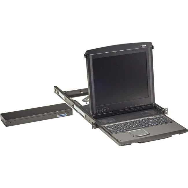 Black Box ServView V with 8-Port KVM Switch, VGA, USB, PS/2 - 8 Computer(s) - 17" LCD - 1280 x 1024PS/2 PortUSBVGA12 V DC Input Voltage - 1U High - TAA Compliant