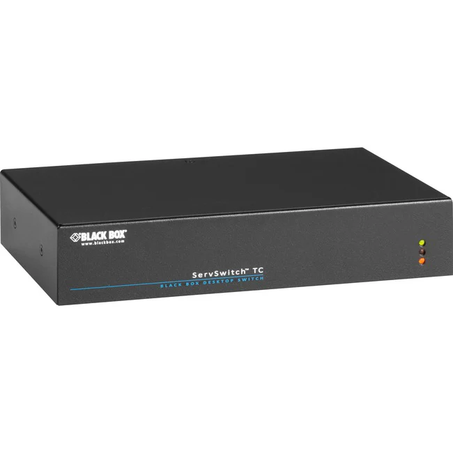 Black Box TC Series KM Desktop Switch - 4-Port, (2) HID - 4 Computer(s)Network (RJ-45) - 7 x USB - Desktop - TAA Compliant