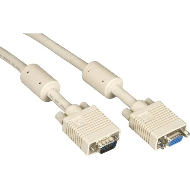 Black Box VGA Video Cable with Ferrite Core - Male/Female, Beige, 100-ft. (30.4-m)
