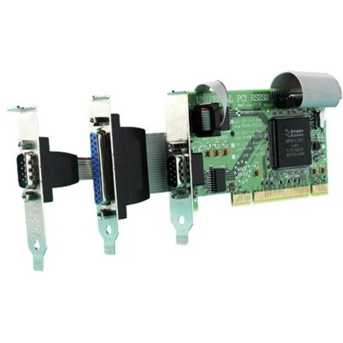Brainboxes 2 Port RS232 Low Profile PCI Serial Port Card with LPT Parallel Port - Low-profile Plug-in Card - PCI 3.0 - PC - 1 x Number of Parallel Ports Internal - 1 x Number of Serial Ports Internal - 1 x Number of Serial Ports External - TAA Compliant