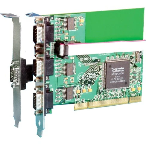 Brainboxes 4 Port RS232 PCI Serial Port Card (3x9 pin Ports + 1x9 Pin Port) - Plug-in Card - Universal PCI - PC - TAA Compliant