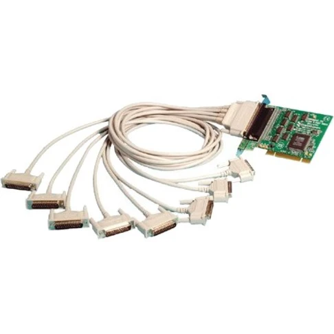 Brainboxes 8 Port RS232 PCI Serial Port Card DB25 - Universal PCI - 8 x DB-25 RS-232 - Serial, Via Cable - Plug-in Card