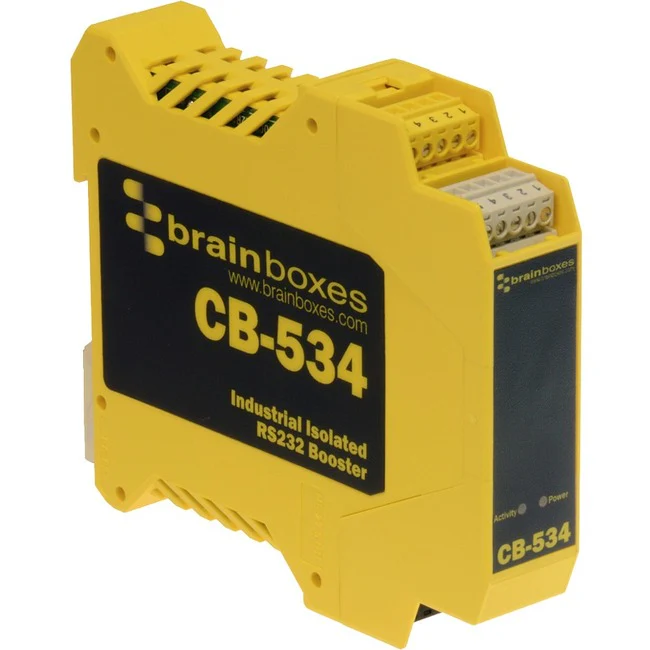 Brainboxes Industrial Isolated RS232 Booster - External - 2 x Number of Serial Ports External - TAA Compliant