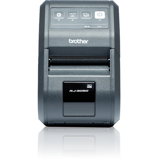 Brother RuggedJet RJ-3050 Mobile Direct Thermal Printer - Monochrome - Handheld - Label/Receipt Print - USB - Bluetooth - LED Display Screen - 39.37" Print Length - 2.83" Print Width - 5 in/s Mono - 203 dpi - Wireless LAN - 3.15" Label Width - 2.60" Label