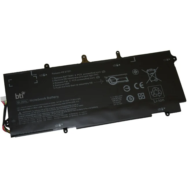 BTI Battery - Compatible OEM 722297-005 722236-171 722236-1C1 722236-271 722236-2C1 722297-001 722297-005 BL06042XL BL06XL HSTNN-DB5D HSTNN-IB5D HSTNN-W02C BLO6XL BL06O42XL Compatible Model ELITEBOOK FOLIO 1040 G0 ELITEBOOK FOLIO 1040 G2 ELITEBOOK FOLIO 1