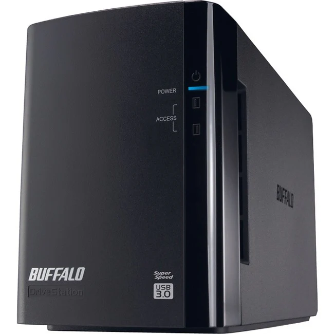 BUFFALO DriveStation Duo USB 3.0 2-Drive 4 TB Desktop DAS (HD-WH4TU3R1) - SATA - RAID JBOD/0/1 - 2 x 2 TB Drives Installed - Backup Software - Desktop
