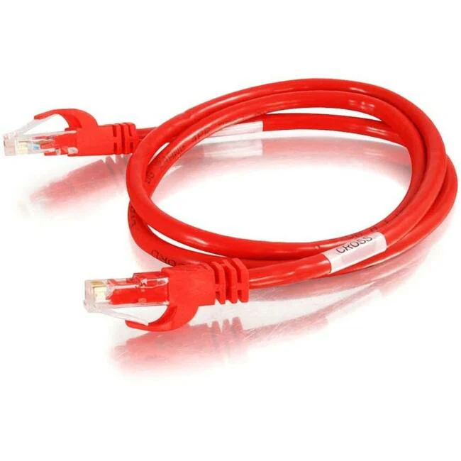 C2G 14ft Cat6 Snagless Unshielded (UTP) Network Crossover Patch Cable - Red