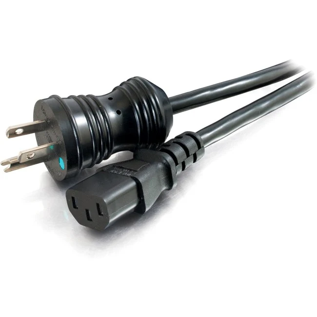 C2G 4ft 16 AWG Coiled Hospital Grade Power Cord (NEMA 5-15P to IEC320C13) - Black