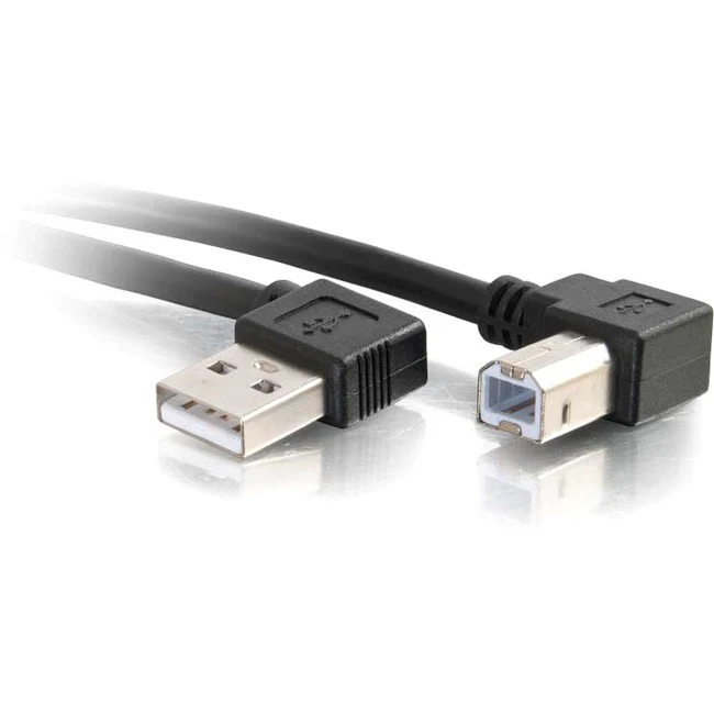 C2G 6.6ft USB A to USB B Right Angle Adapter Cable - M/M