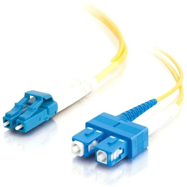 C2G 6m LC-SC 9/125 OS2 Duplex Single-Mode PVC Fiber Optic Cable - Yellow