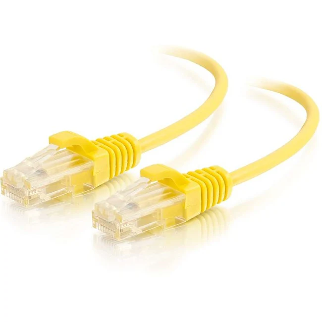 C2G 7ft Cat6 Slim Snagless Unshielded (UTP) Ethernet Cable - Yellow