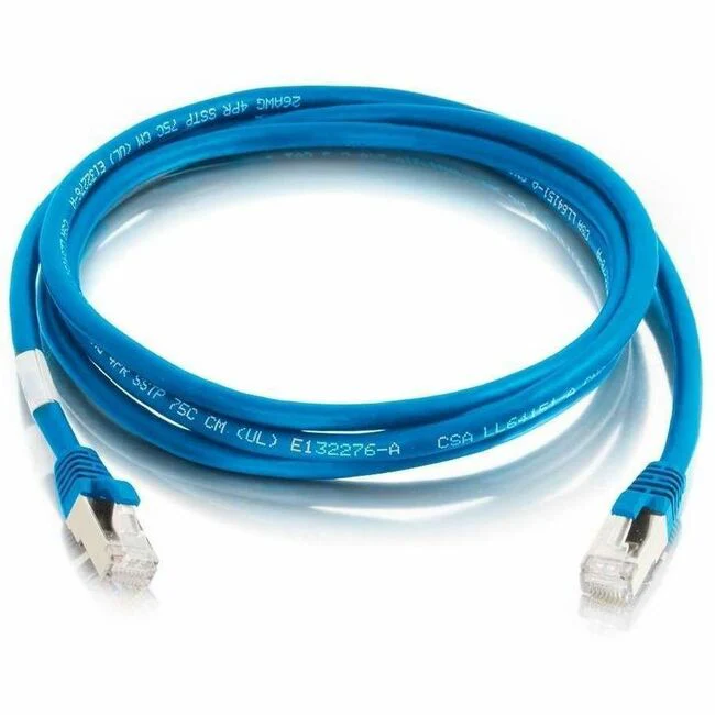 C2G 9ft Cat6 Snagless Shielded (STP) Ethernet Network Patch Cable - Blue