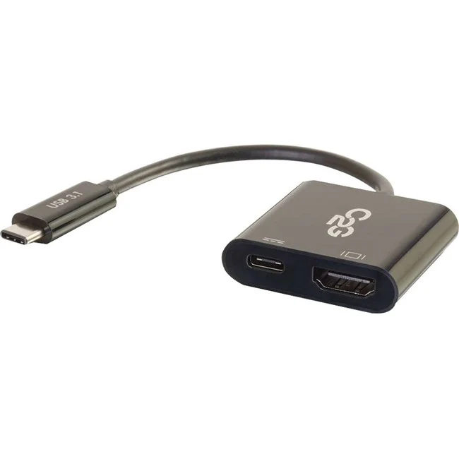 C2G USB C To HDMI Multiport Adapter - Up to 60W PD - 4K 30Hz - Black