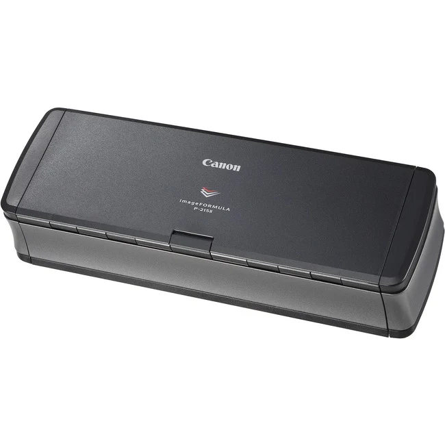 Canon imageFORMULA P-215II Sheetfed Scanner - 600 dpi Optical - 24-bit Color - 8-bit Grayscale - 15 ppm (Mono) - 10 ppm (Color) - Duplex Scanning - USB