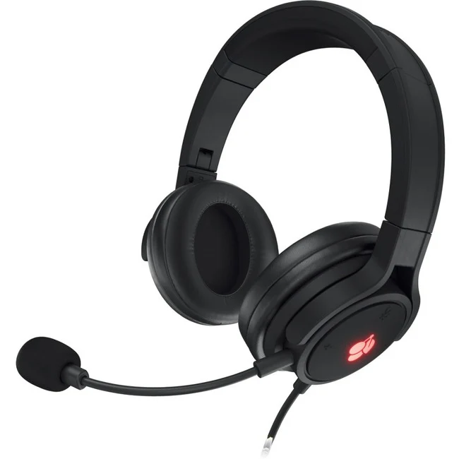 CHERRY HC 2.2 Office and Gaming Headset - Black, Detachable Microphone, Virtual 7.1 Surround Sound, Replaceable ear cusions.