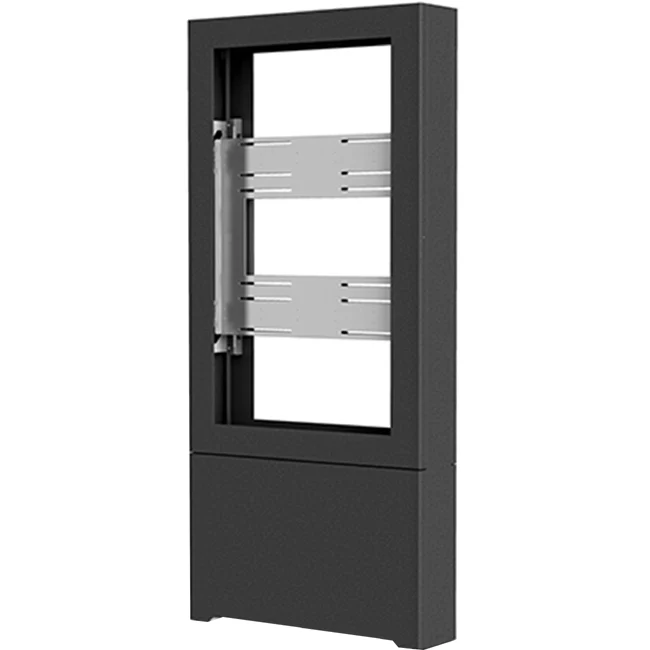 Chief Impact Floor Standing Back-to-Back Kiosk - Portrait 47" Black