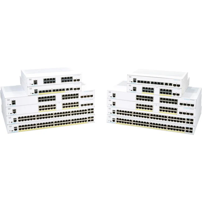Cisco 250 CBS250-24PP-4G Ethernet Switch - 24 Ports - Manageable - Gigabit Ethernet - 1000Base-T, 1000Base-X - Refurbished - 2 Layer Supported - Modular - 4 SFP Slots - 34.40 W Power Consumption - 100 W PoE Budget - Optical Fiber, Twisted Pair - PoE Ports