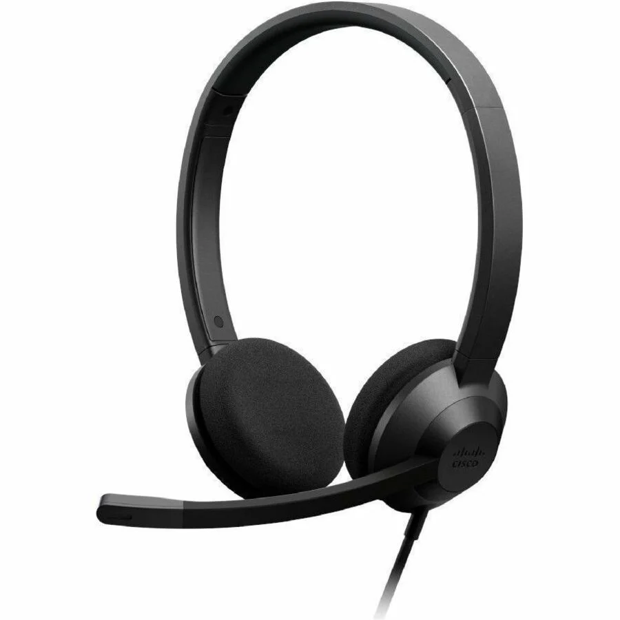 Cisco 321 Headset - Mono - USB Type C, USB Type A - Wired - 32 Ohm - 50 Hz - 18 kHz - On-ear - Monaural - Ear-cup - 7.55 ft Cable - Uni-directional, Electret Condenser, Noise Cancelling Microphone - Black