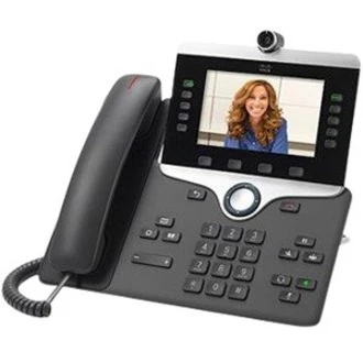 Cisco 8865 IP Phone - Refurbished - Bluetooth, Wi-Fi - Wall Mountable - Charcoal - VoIP - IEEE 802.11a/b/g/n/ac - Enhanced User Connect License, Unified Communications Manager - 2 x Network (RJ-45) - PoE Ports