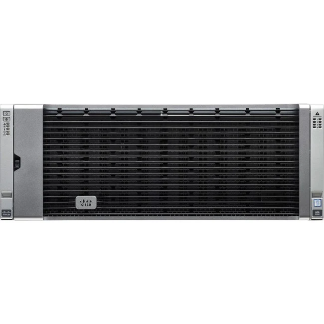 Cisco Barebone System - 4U Rack-mountable - 2 x Processor Support - DDR4 SDRAM DDR4-2666/PC4-21300 Maximum RAM Support - 14 Total Memory Slots - 12Gb/s SAS RAID Supported Controller - 56 3.5" Bay(s) - Processor Support (Xeon Platinum, Xeon Gold, Xeon Silv
