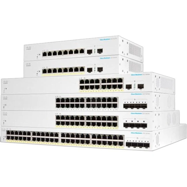 Cisco Business CBS220-24T-4X Ethernet Switch - 24 Ports - Manageable - 2 Layer Supported - Modular - 23.60 W Power Consumption - Optical Fiber, Twisted Pair - Rack-mountable - 3 Year Limited Warranty