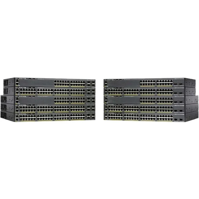Cisco Catalyst 2960X-24TS-L Ethernet Switch - 24 Ports - Manageable - 10/100/1000Base-T - Refurbished - 2 Layer Supported - 4 SFP Slots - 1U High - Desktop, Rack-mountable - Lifetime Limited Warranty