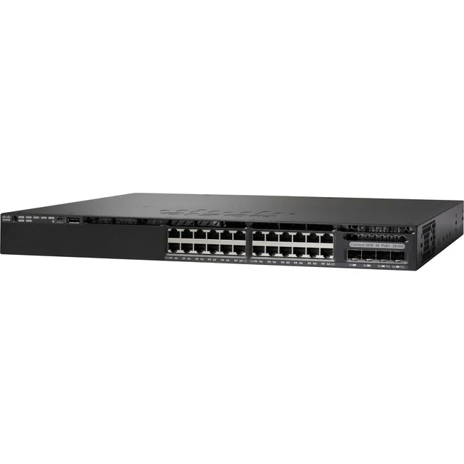 Cisco Catalyst 3650-24PDM-L Layer 3 Switch - 24 Ports - Manageable - Gigabit Ethernet, 10 Gigabit Ethernet - 10/100/1000Base-TX, 10GBase-X - Refurbished - 4 Layer Supported - Modular - 2 SFP Slots - Twisted Pair, Optical Fiber - 1U High - Rack-mountable,