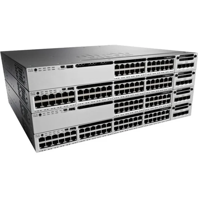Cisco Catalyst 3850-24T Layer 3 Switch - 24 Ports - Manageable - 10/100/1000Base-T - Refurbished - 3 Layer Supported - Modular - 1U High - Rack-mountable - 90 Day Limited Warranty