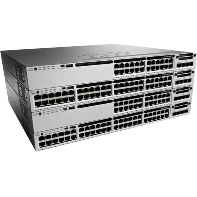 Cisco Catalyst 3850 48 Port Data LAN Base Refurbished - 48 Ports - Manageable - 10/100/1000Base-T - Refurbished - 2 Layer Supported - 1U High - Rack-mountable - Lifetime Limited Warranty