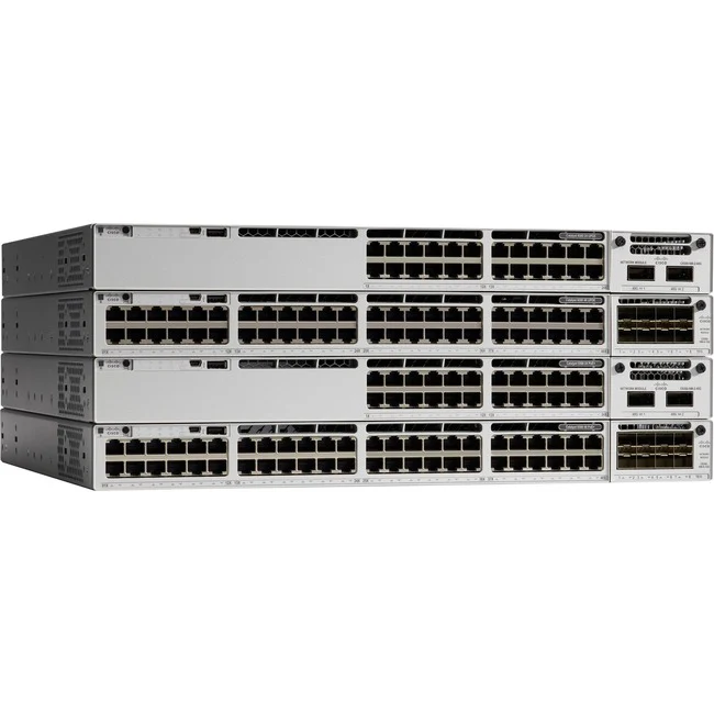 Cisco Catalyst 9300 24-port PoE+, Network Essentials - 24 Ports - Manageable - Gigabit Ethernet - 10/100/1000Base-T - Refurbished - 2 Layer Supported - 715 W Power Consumption - Twisted Pair - Rack-mountable
