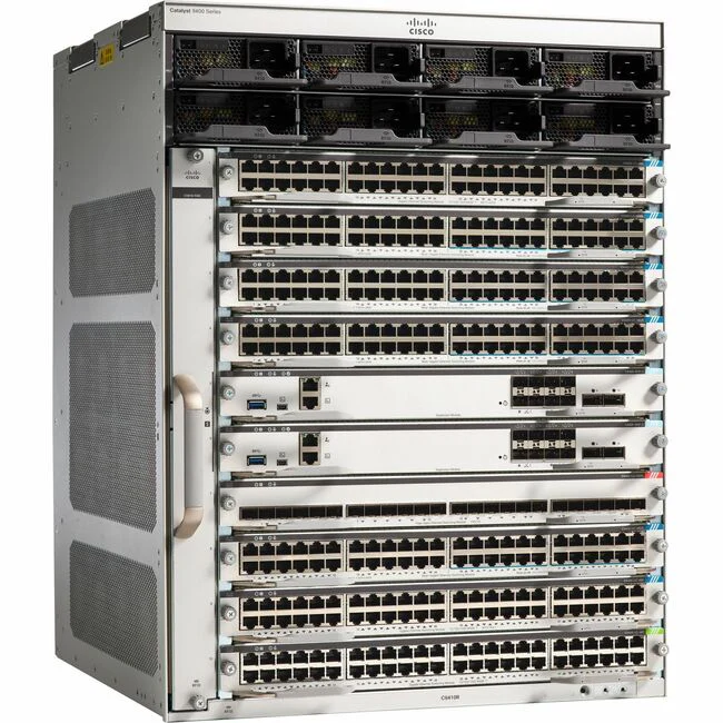 Cisco Catalyst 9400 Series 10 Slot Chassis - Manageable - Gigabit Ethernet - 1000Base-T - 3 Layer Supported - Modular - 3200 W Power Consumption - Twisted Pair - PoE Ports - 13U High - Rack-mountable - Lifetime Limited Warranty