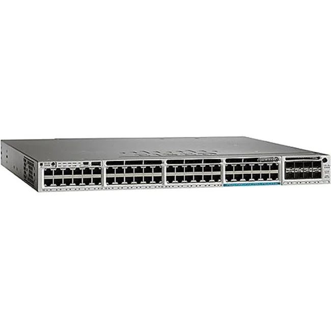 Cisco Catalyst C3850-12X48U Ethernet Switch - 48 Ports - Manageable - Fast Ethernet, Gigabit Ethernet - 10/100/1000Base-T - Refurbished - 3 Layer Supported - Twisted Pair - 1U High - Rack-mountable - Lifetime Limited Warranty