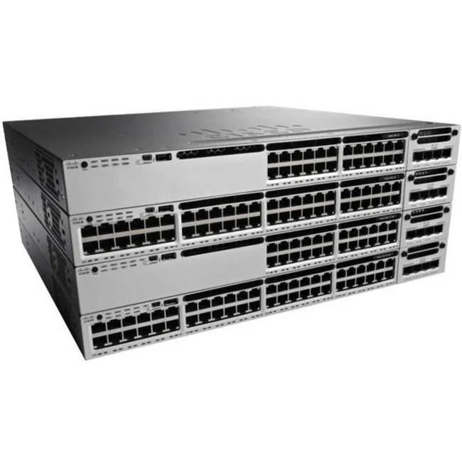 Cisco Catalyst WS-C3850-24P-E Ethernet Switch - 24 Ports - Manageable - 10/100/1000Base-T - Refurbished - 2 Layer Supported - PoE Ports - 1U High - Rack-mountable - Lifetime Limited Warranty