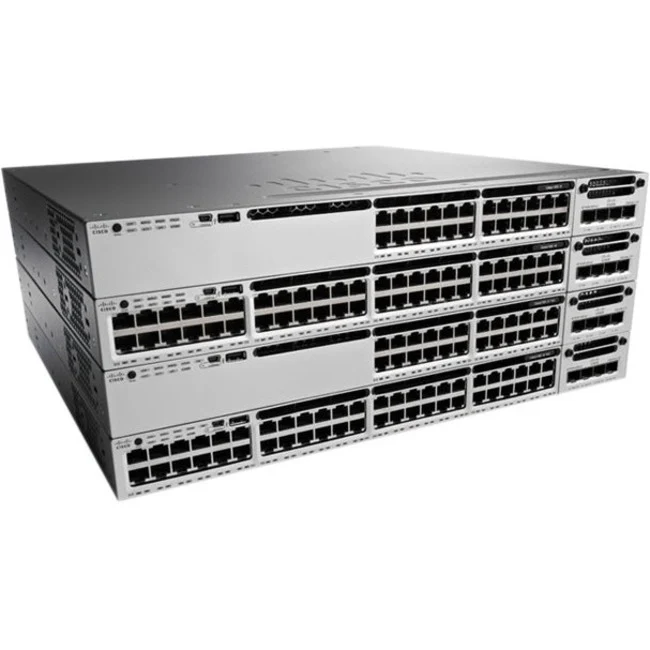 Cisco Catalyst WS-C3850-24T-L Ethernet Switch - 24 Ports - Manageable - 10/100/1000Base-T - Refurbished - 2 Layer Supported - Modular - 1U High - Rack-mountable - Lifetime Limited Warranty