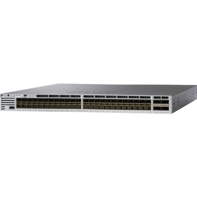 Cisco Catayst WS-C3850-48XS Layer 3 Switch - Manageable - 40 Gigabit Ethernet, 10 Gigabit Ethernet - 40GBase-X, 10GBase-X - Refurbished - 3 Layer Supported - Modular - Optical Fiber - 1U High - Rack-mountable, Standalone